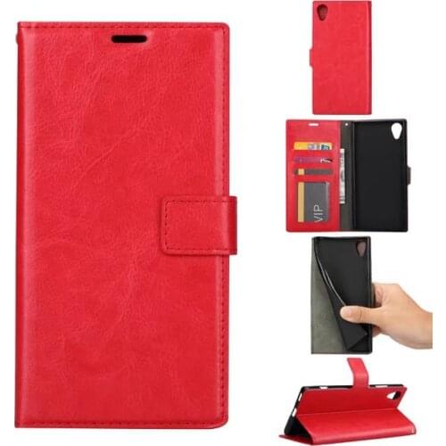 10pcs/lot free shipping Crazy Horse Wallet Leather stand Case For sony xperia XA1 PLUS XA2 Plus XZ3 XA3 Photo Frame Card Slots