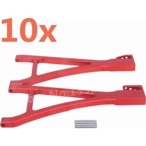 10 Pieces RC Car Alum Alloy Front Lower Suspension Arm(L&R) A-arm 5332 For 1/10 Scale Models Hobby Traxxas E-Revo Revo 3.3 Buggy