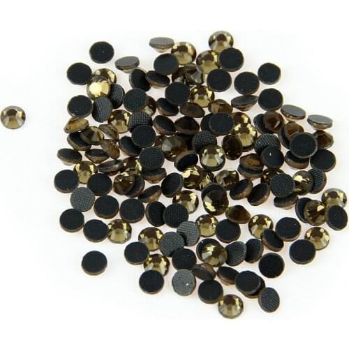 1000Gross Smoked Topaz Machine Cut Factory Price ss6 Light Super Bright DMC Hotfix Rhinestones Free Shipping