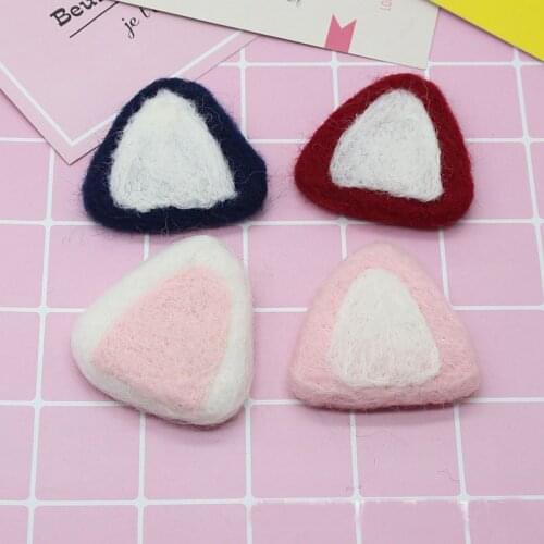 4pcs/lot Wool Felt Cat Ear Patches DIY Handmde Accessories For Clothes Sewing Cartoon childrens hairband Accessories