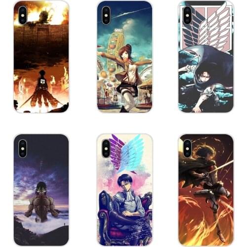 Attack on Titan MIKASA ARMIN Levi TPU Transparent Case Covers For Samsung Galaxy A3 A5 A7 A9 A8 Star A6 Plus 2018 2015 2016 2017