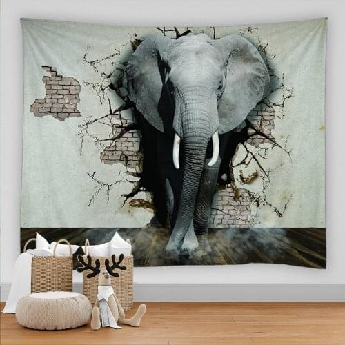 Bohemian Mandala Elephant Tapestry Wall Hanging Sandy Beach Picnic Throw Rug Blanket Camping Tent Travel Wall Cloth Tapestry