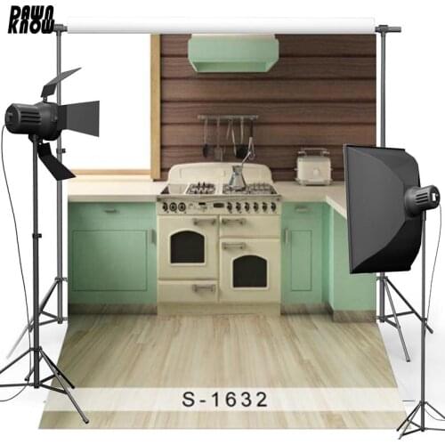 DAWNKNOW Indoor Vinyl Photography Background For Kids Kitchen New Fabric Polyester Backdrop For Children Photo Studio S1632