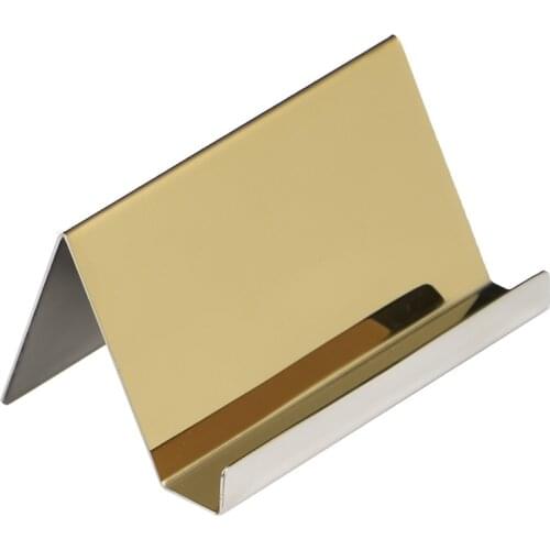 New 2 Pack Stainless Steel Business Cards Holders Desktop Card Display Business Card Rack Organizer