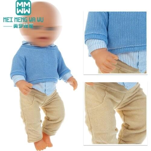 Baby clothes for doll fit 43 cm new born doll accessories Sweaters, shirts, jackets Christmas gifts for girls