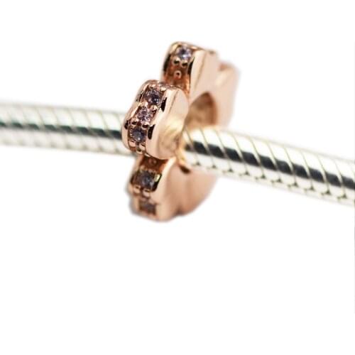 DIY Fits for Pandora Charms Bracelets Wildflower Meadow Spacer Rose Beads 100% 925 Sterling-Silver-Jewelry Free Shipping