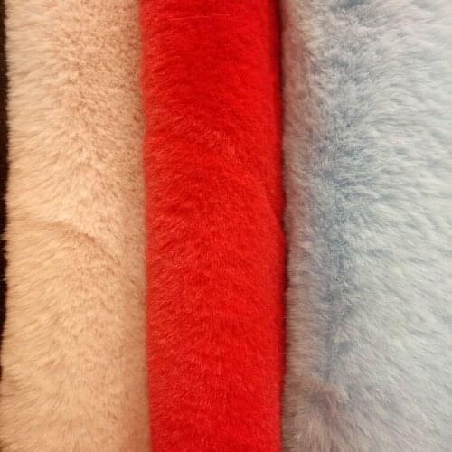Polyester warp-knitted rabbit-like fur fabric, plush, hair length 10mm, 700 grams, toy fashion decoration fabric