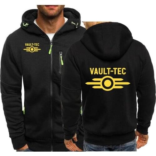 2020 Vault Tec Logo Video Game Fallout 2 3 4 Apparel Zipper Cardigan Hoodies Games Men Hooded Vault-Tec Mens Sweatshirts