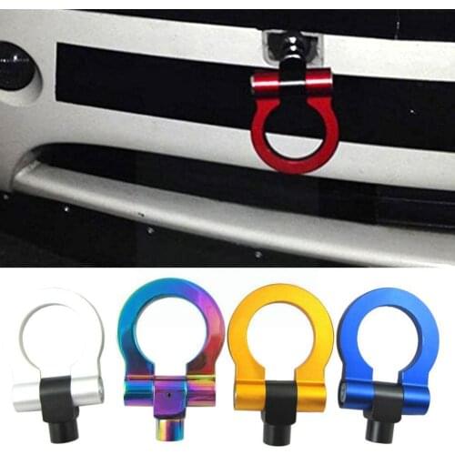 Front Bumper Racing Tow Trailer Hooks For European Metal Sporty Alloy Durable Aluminum Bar Towing Cars F5U3