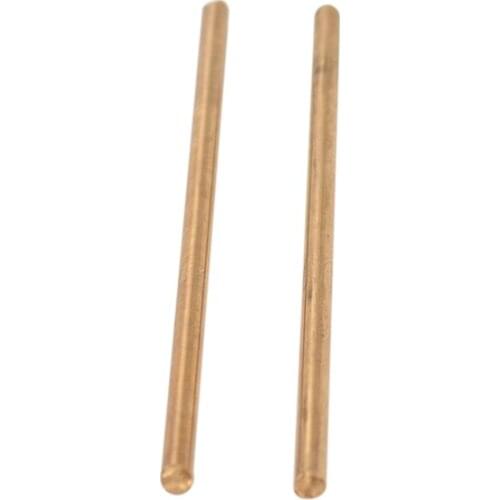 2pcs 150mm X 5mm Brass Rods Bar Hardware Solid Round Rods Wires Sticks Gold for Repair Welding Brazing Soldering