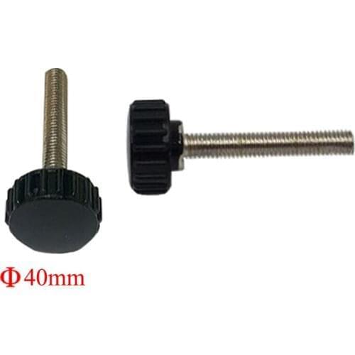 M8 M10 Thread OD 55mm 60mm 65mm 70mm Length 40mm Round Head Diameter Male Screw On Thumb Handle Clamping Knurled Grip Knob