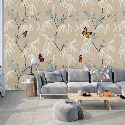 Milofi custom large 3D wallpaper mural retro hand-painted plant flower tooling background wall decoration wallpaper mural
