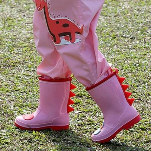 Fashion Toddler Infant Kids Boys Girls Cute Cartoon Printed Water Shoes Non-Slip PVC Rubber Waterproof Rainboots Ankle Boots#g4