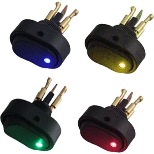 New Hot Car Boat Auto Rocker SPST Toggle ON/OFF Switch Green LED Light 12V 30A