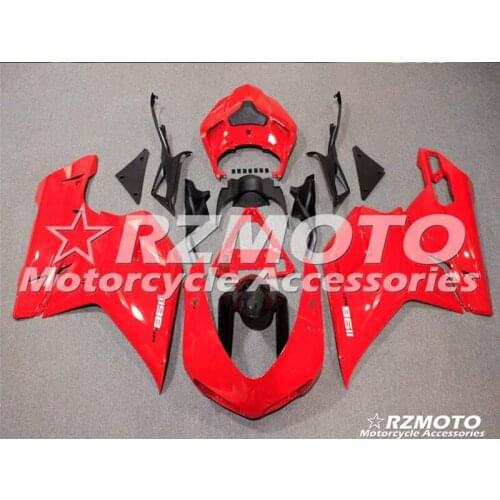 New ABS Motorcycle fairing Fit For Ducati 848 1098 1198 2007-2012 Bodywork Injection mold red ACEKITS Store No.0093