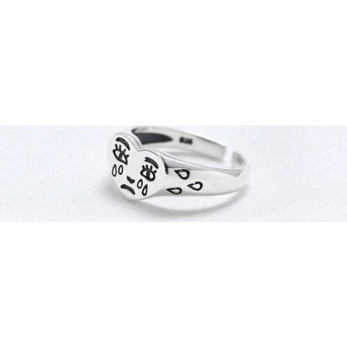 INS Authentic S925 Sterling Silver FINE Jewelry CRY Rings TEARS Ring Adjust TLJ707