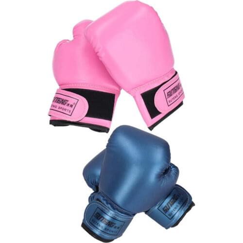 2Pcs Children Boxing Gloves PU Leather Training Fighting Sparring Punching Kickboxing Gloves Taekwondo Punching Kids Gloves