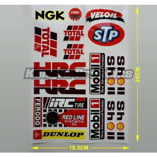 Aftermarket Waterproof Stickers Racing Graphics Thick Vinyl for Motorcycle Helmet, Tank, Frame, Fenders, Style No.MSS31