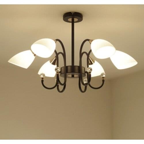 Postmodern LED chandelier dining room pendant lamps bedroom suspension lighting living room fixtures hotel glass hanging lights