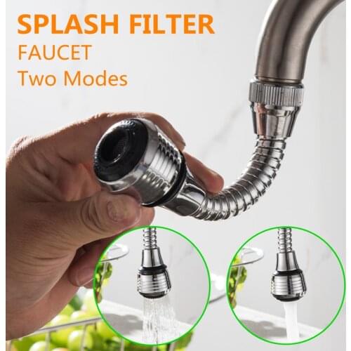 Lengthen 360 Degree Kitchen Faucet Aerator 2 Modes adjustable Water Filter Diffuser Water Saving Nozzle Faucet Connector Shower