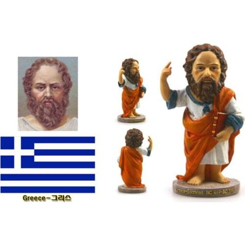 Hand-painted Socrates, Greece Creative Resin Crafts World Celebrity Statue Tourism Souvenir Gifts Collection Home Decortion