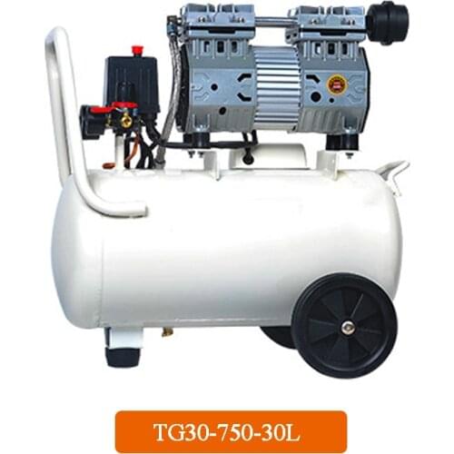 1PC 30L Dental Laboratory Mobile Air Compressor Machine Small Air Compressor Oil-free Silent Air Compressor Machine 220V