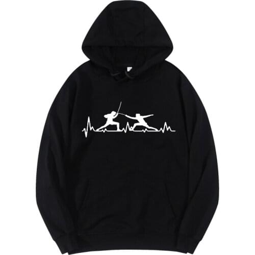 Fencin heartbeat graphic pure cotton hoodie women oversized sweatshirt woman streetwear hoody jacket sweater women clothes 2021