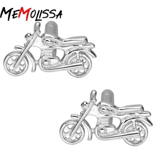 MeMolissa Jewelry brand mens shirt cuff button Motorcycle cufflinks for wedding gift button new products