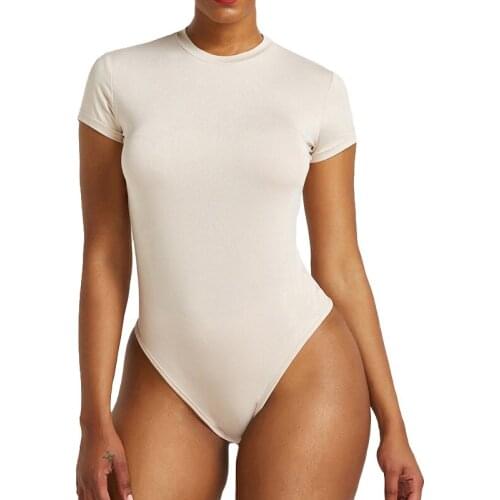 NDUCJSI Women Outfit Summer Sexy Bodys Jumpsuit Tight Slim Fit Bottoming Black Bodysuits Short Sleeve Playsuits One-pieces