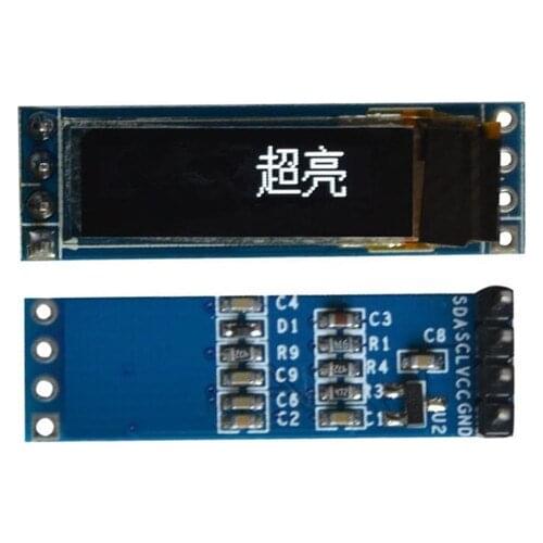 0.69 inch 4PIN White OLED Module SSD1306 Drive IC 96*16 FPC QT1306P13 I2C Interface