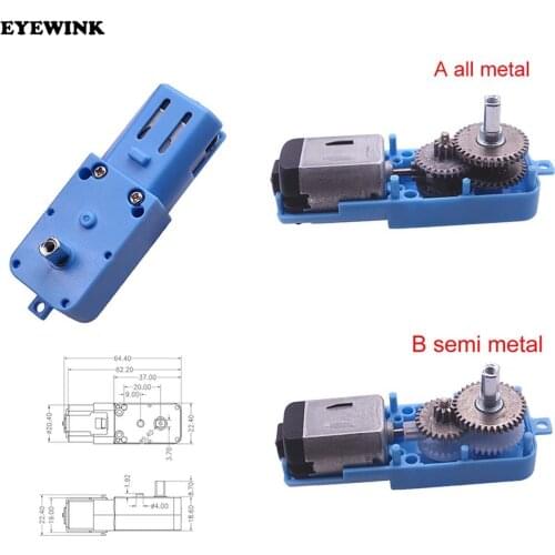1:90 110RPM 3V-36V Metal DC Gear Motor Single Shaft Axis Brushless DC Motor for Arduino Fan Robot Smart Car Toys DIY