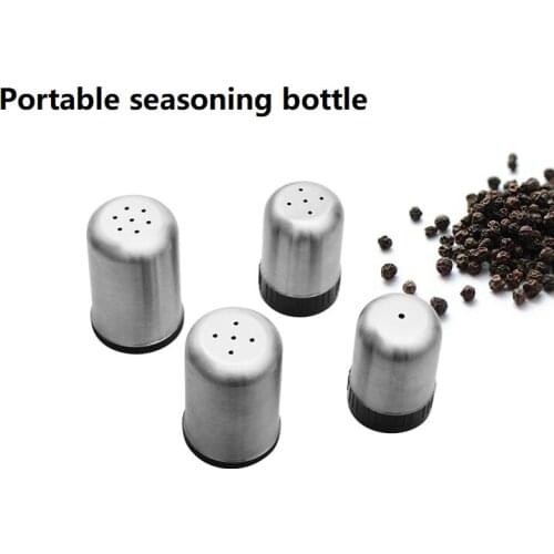 1Pc Stainless Steel Seasoning Condiment Jar Spice Glass Seal Pepper Shaker Bottle Kitchen Tools