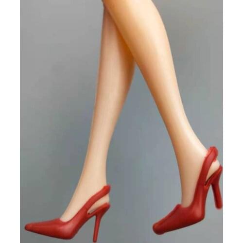 10 Pairs/lot Fashion Orange Red High Heel 11.5" Doll Shoes For Barbie Shoes Princess Foot Wear Sandals 1/6 BJD Accessory Kid Toy