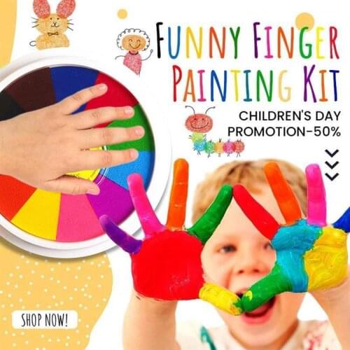 12 Colors Funny Baby Finger Painting Craft DIY Finger Paint Montessori Drawing baby toys for 0-12 months Picture Drawing Toys