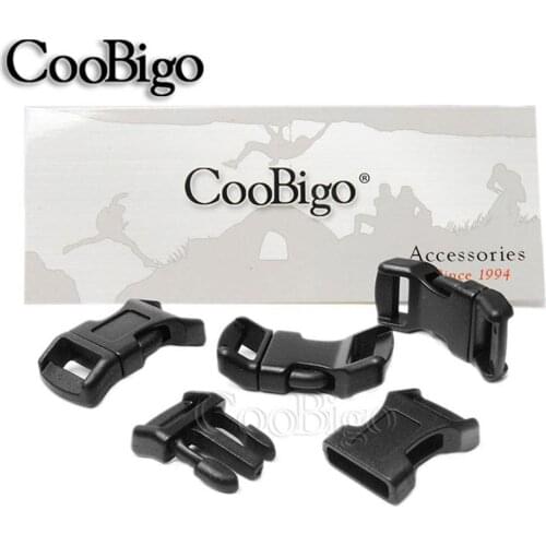 20pcs Curved Plastic 1/2" Side Release Buckle Parachute 550 Paracord Bracelet DIY Dog Collar Backpack Strap Webbing Bag Parts