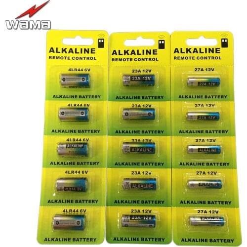 5x 23A 12V+5x 27A 12V+5x 4LR44 6V of Wama Alkaline Primary Dry Batteries Car Remote Electronic Battery Wholesales Price PVC Pack