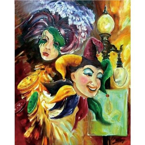 5D diamond embroidery Abstract clown diamond painting cross-stitch kit mosaic pattern square rhinestones drill paste stickers