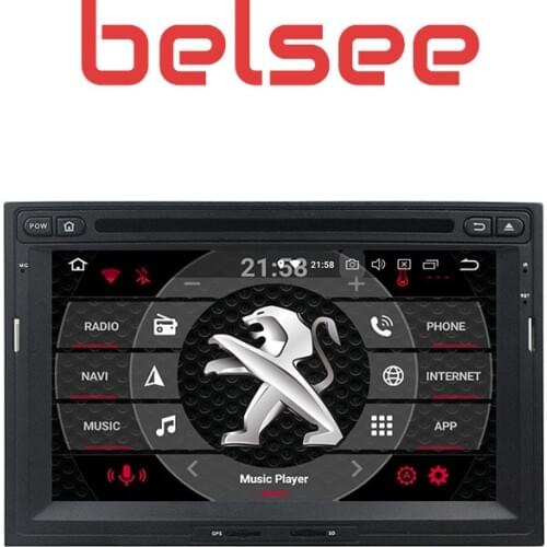 Belsee Octa Core 4GB Android 9.0 Car DVD Radio Multimedia for Peugeot 3005 3008 5008 Partner Citroen Berlingo GPS Navigation DSP