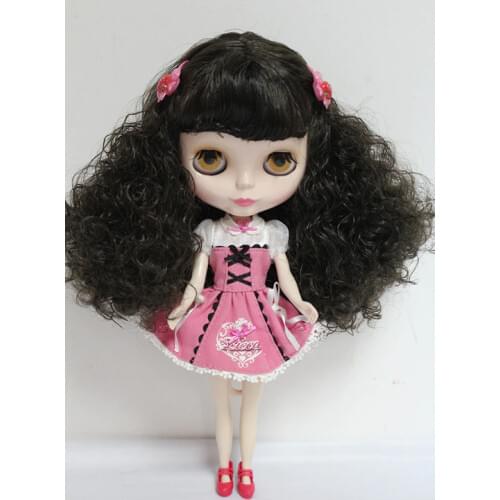 Free Shipping big discount RBL-4 DIY Nude Blyth doll birthday gift for girl 4 colour big eyes dolls with beautiful Hair cute toy