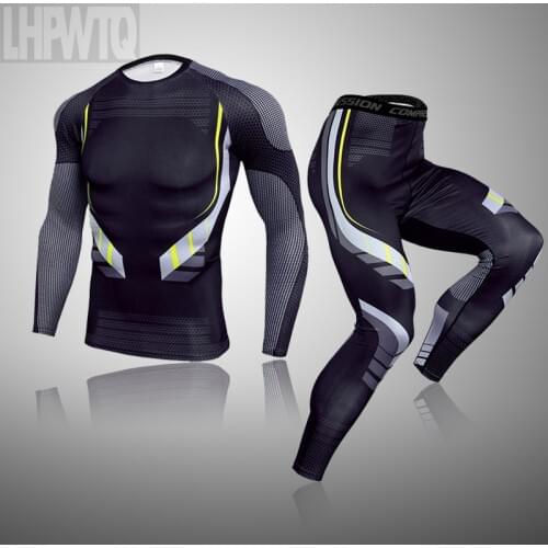 Brand Mens Compression Skin Thermal Underwear Mens Sports Basic Hot Long Underwear Set Tights Underwear Warm Underpants XXXXL