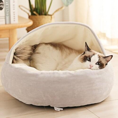 Coussin Chien Cat Bed Four Seasons General Kennel Deep Sleep Kennel Summer Supplies Semi-Enclosed Small Dog Pet מיטה לחתול