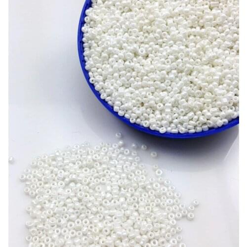 16g 1000pcs 2mm AB Pearl White Colorful Round Opaque Loose Spacer Bead Cezch Glass Seed Beads Handmade Jewelry DIY Garment Bead