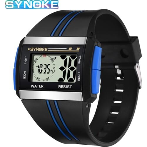 SYNOKE Outdoor Sports Watches Mens relogio masculino LED Digital Wristwatches Waterproof Clock Men Male Multifunction Watch