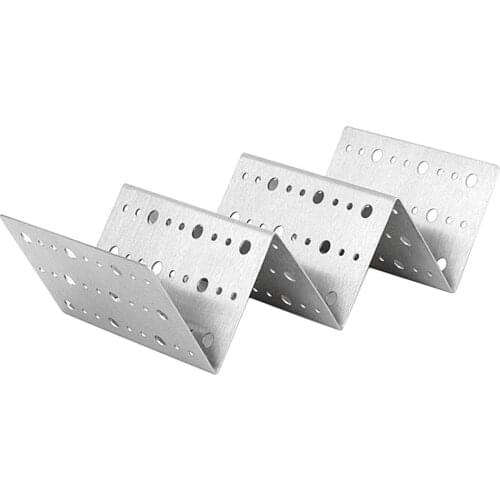 Shell Shape Stainless Steel Taco Stand Up Holders Mexican Food Rack 2-3 Taco