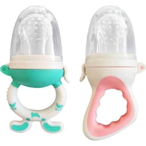 Baby Nipple Fresh Food Fruit Milk Feeding Bottles Nibbler Learn Feeding Drinking Water Straw Handle Teething Pacifier Infant