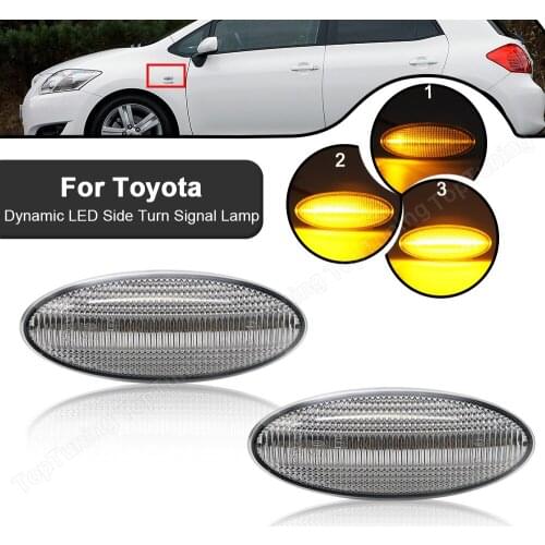 For Toyota Yaris 2005-2013 Corolla 2006-2011 Auris 2006-2010 RAV4 2006-2009 Verso 2009-2018 Dynamic LED Side Turn Signal Light