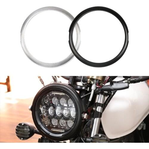 Motorcycle Headlight Bracket Ring 7 INCH 5.75" Mount Support Holder for Cafe Racer Bikes Round Bracket