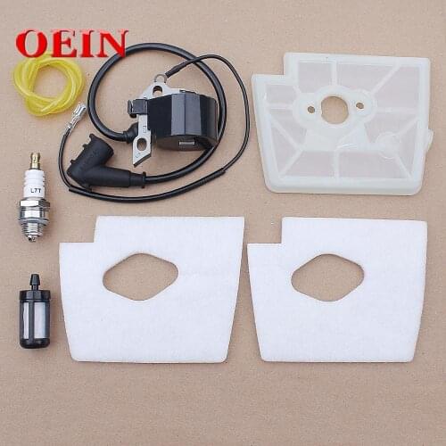Ignition Coil Air Fuel Filter Kit For Stihl FS160 FS220 FR220 FS280 FS290 Trimmer 00004001302, 4119 120 1600, 4119 141 0300