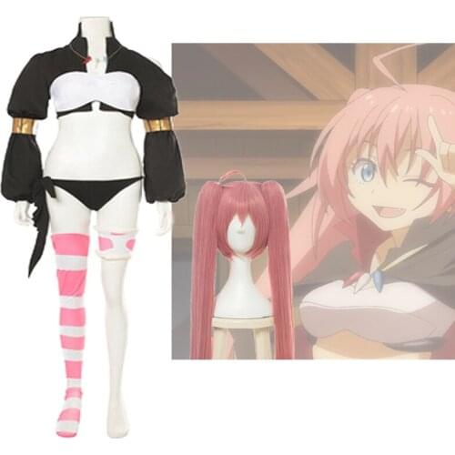 Milim Nava Cosplay Costume Anime That Time I Got Reincarnated As A Slime Pink Wig Long Hair Rimuru Tempest