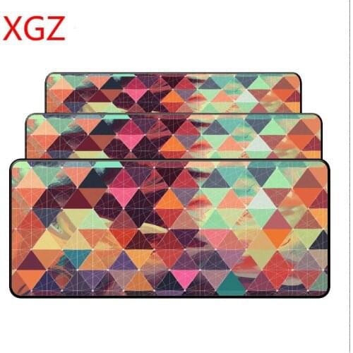 XGZ Big Mouse Pad Abstract Geometric Image Lock Edge Mouse Pad Speed Laptop Keyboard Pad Expansion Large Size Gaming Mouse Pad